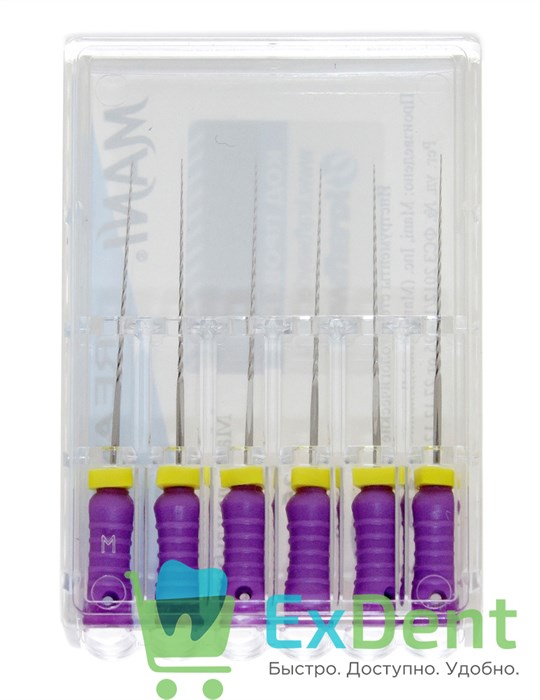 Reamers №10, 25 мм, Mani, каналорасширитель (дрильбор) ручной (6 шт) 13403 - фото 26944