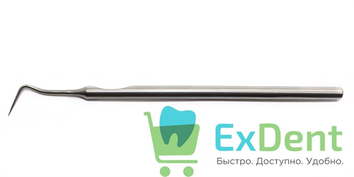 Зонд зубной изогнутый (15 см), рабочая часть 15 мм ДЕНТА-М 14525 - фото 29282