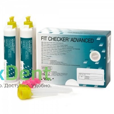 Fit Checker (Фит Чекер) ADV White - силиконовый материал для подгонки съемных протезов (2 х 62 г) 12265 - фото 1676