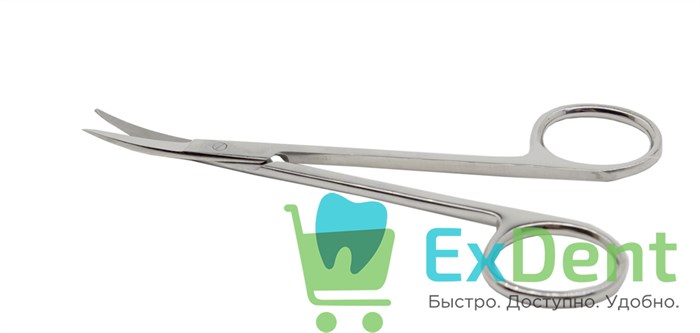 Ножницы глазные изогнутые Квинби (BD-1355/2) 14408 - фото 32857