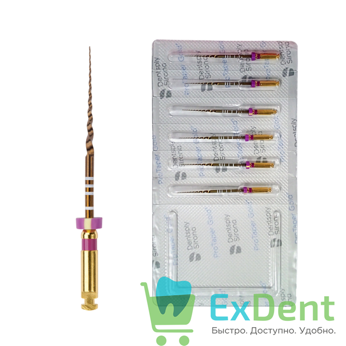 ProTaper (ПроТейпер) Gold машинный S1, 31 мм, Dentsply, для лечения сложных случаев (6 шт) 15146 - фото 36414
