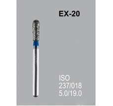 Боры алмазные Mani EX-20 237/018 FG - специальная форма, синий (5 шт) 20923