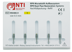 Штифты титановые №1, размер 0,5 мм, для восстановления культи NTI (5 шт) 20233