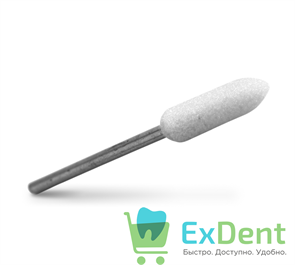 Камень карборундовый, для обработки недрагоценных металлов, MEDIUM цилиндр заостренный (6*21мм) 16704