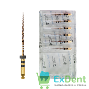 ProTaper (ПроТейпер) Gold машинный F4, 25 мм, Dentsply, для лечения сложных случаев (6 шт) 13836