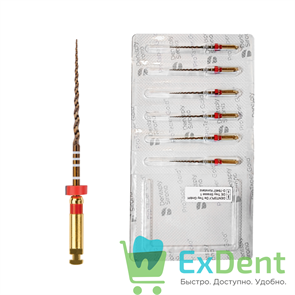 ProTaper (ПроТейпер) Gold машинный F2, 31 мм, Dentsply, для лечения сложных случаев (6 шт) 14712