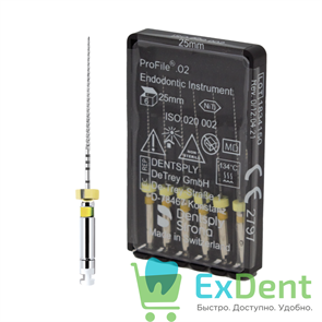 ProFile (ПроФайл) 02 №20, 25 мм, Dentsply, машинный каналорасширитель (6 шт) 16057