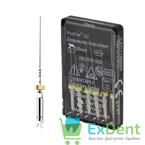 ProFile (ПроФайл) 02 №15, 25 мм, Dentsply, машинный каналорасширитель (6 шт) 17731