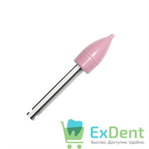 Полир Kagayaki Ensmart Pin - розовый (мелкая) пуля, металл, для финишной полировки композита (10шт) 20470