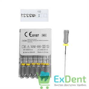 K-Files №08, 25 мм, DENCO, ручной каналорасширитель (6 шт) 18170