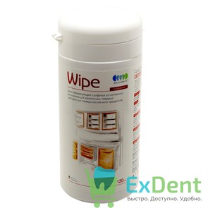 Салфетки дезинфицирующие Dezodent Wipe, банка (120 шт) 12710