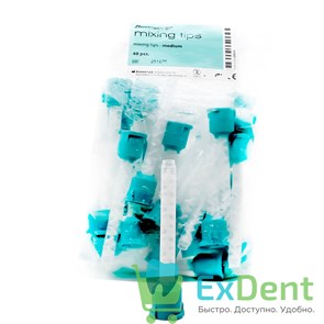 Наконечники смесительные зеленые 1:1 (mixing tips - medium) (48 шт) 13060