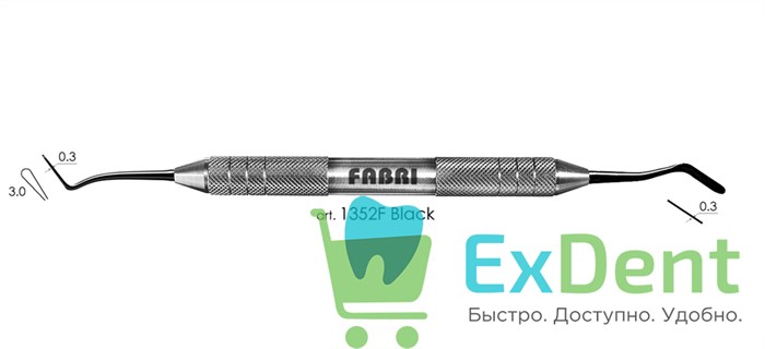 Гладилка большая 1352F Black, Fabri - фото 11157