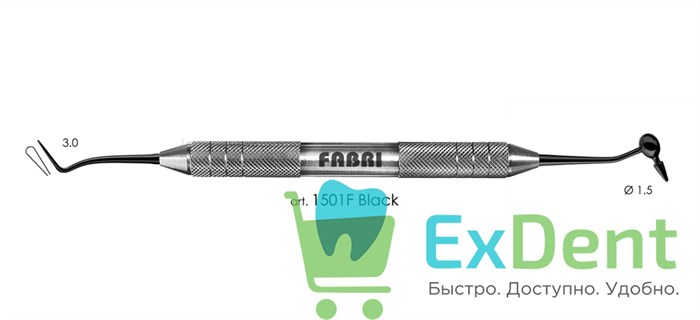 Штопфер-конденсатор-гладилка 1501F Black, Fabri - фото 11297