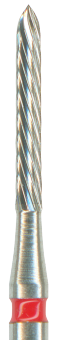H283-010-FG Твердосплавный финир NTI, форма торпеда, красное кольцо, стандарт - фото 13078
