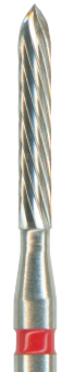 H283-012-FG Твердосплавный финир NTI, форма торпеда, красное кольцо, стандарт - фото 13130