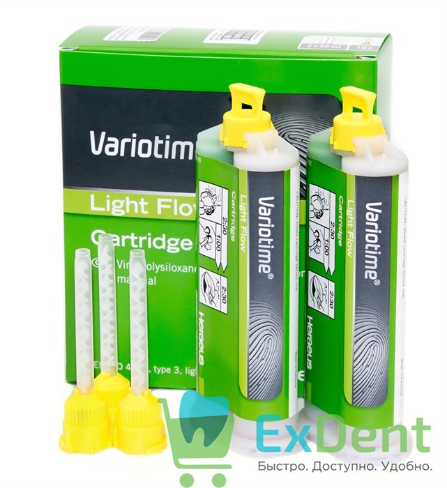 Variotime (Вариотайм) Light Flow - А - силиконовый материал для снятия оттисков тип 3 (2 х 50 мл) - фото 19661