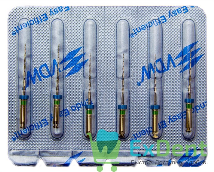 Mtwo-File NiTi №30/05, 035/04, 040/04, 02, 16/21 мм, система вращающихся файлов, блистер, (4 шт) - фото 19773