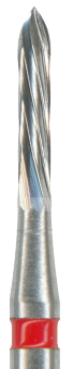 H282-010-FG Твердосплавный финир NTI, форма торпеда, красное кольцо, стандарт - фото 22190