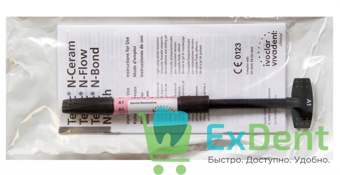 Tetric (Тетрик) N-Ceram A1 эмаль - наногибридный рентгеноконтрастный композит (3,5 г) - фото 23949