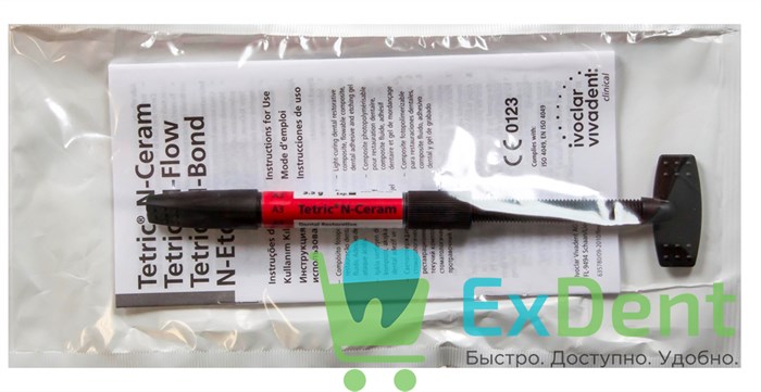 Tetric (Тетрик) N-Ceram A3 эмаль - наногибридный рентгеноконтрастный композит (3,5 г) - фото 23953
