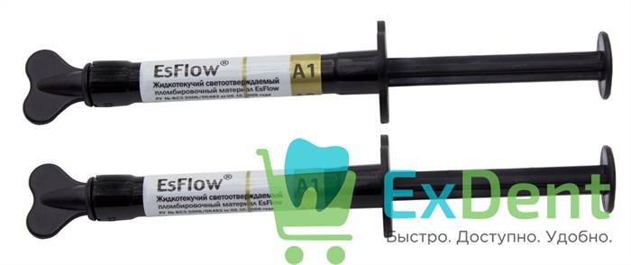 EsFlow (Есфлоу) A1 - жидкотекучий композит светового отверждения (2 х 2 г) - фото 27261