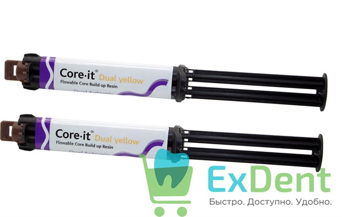 Core it (Коре Ит) Dual Yellow -  материал композитный фторсодержащий (2 х 10 г) - фото 27659