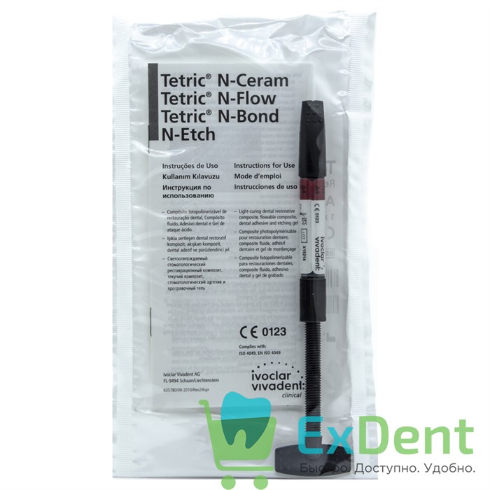 Tetric (Тетрик) N-Ceram A4 эмаль - наногибридный рентгеноконтрастный композит (3,5 г) - фото 30313
