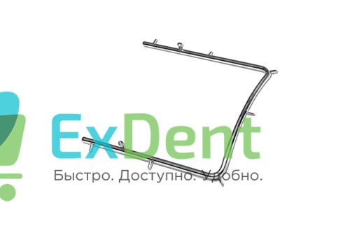 Рамка для латексного листа раббердама (коффердама) (93 х 91 мм) с фиксатором нити, металлическая - фото 31384