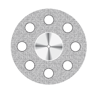 Диск алмазный Superflex (19 mm) NTI красный 8 отверстий двусторонний - фото 31633