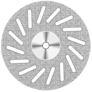 Диск алмазный Superflex (22 mm) NTI красный 16 косых прорезей, двусторонний - фото 32590