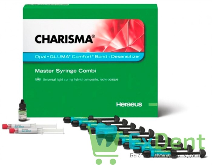 Charisma (Харизма) Opal набор- универсальный светоотверждаемый композит (10*4 г+гель 2*2,5мл+бонд 4м - фото 35323