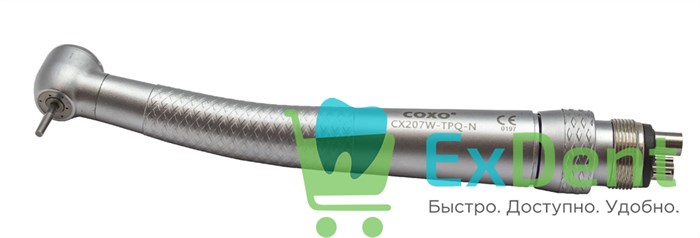 Наконечник турбинный COXO CX207W-TPQ-N  M4 - кнопочный, с 3-х точ. спреем ортопедический, быстросъем - фото 38575