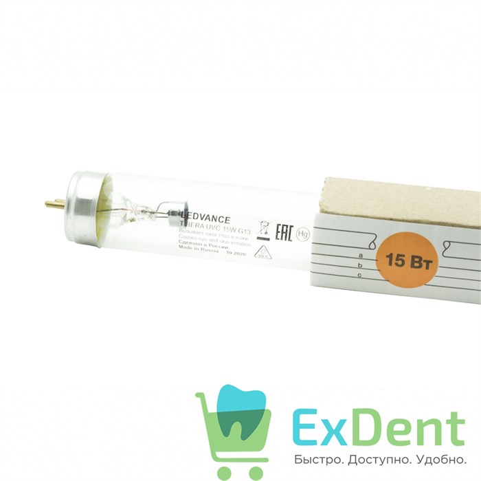 Лампа бактерицидная TIBERA UVC 15W G13 LEDVANCE (d26 x 438) - фото 40642