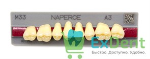 Гарнитур акриловых боковых зубов A3, M33U Naperce Posterior (8 шт)