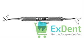 Гладилка малая двухсторонняя 1329F Black, Fabri