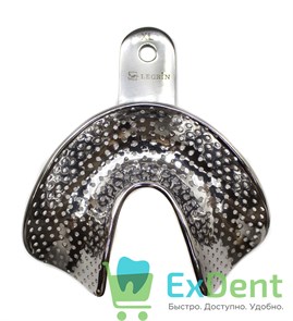 Ложка стальная перфорированная, XL низ, для беззубых, Legrin