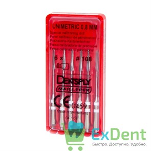 Дриль калибровочный Unimetric №108 белый Dentsply (6шт)