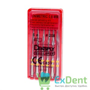 Дриль калибровочный Unimetric №208 желтый Dentsply (6шт)