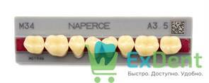 Гарнитур акриловых боковых зубов A3.5, M34L Naperce Posterior (8 шт)