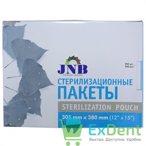 Пакеты для стерилизации JNB, 305 мм х 380 мм, самозапечатывающиеся (200 шт)