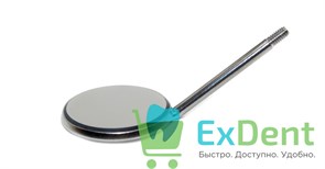 Зеркало стоматологическое №4, 22 мм, Asa Dental с родиевым покрытием, без ручки, не увеличивающее