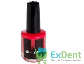DIE Лак дистанционный для штампиков красный / master red die varnish 15мл