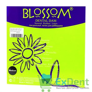 {{photo.Alt || photo.Description || 'Резиновые завесы Blossom черные M (152 х 152 мм) - листы латексные для раббердам (36 шт)'}}