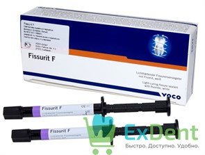 Fissurit F (Фиссурит Ф Белый) - светоотверждаемый герметик с фтором (2 х 2 г)