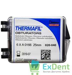 Thermafil №20-40, 25 мм - для объемного пломбирования корневых каналов зуба (20 шт)