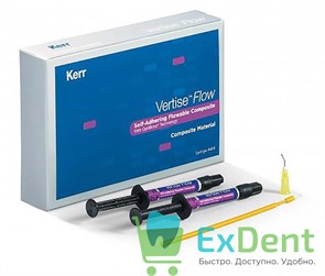 Vertise (Вертис) Flow набор - эмаль A2, A3, A3.5, универсальный дентин  (4 шпр х 2 г)