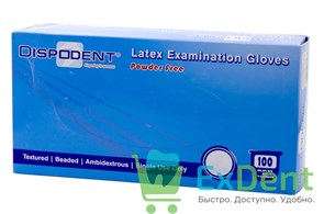 Перчатки Dispodent XS, латексные,текстурированные неопудренные, нестерильные (100 шт)