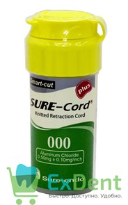Нить ретракционная №00 SURE-CORD ПЛЮС, с пропиткой алюминия, из микрофибры (2,54 м)