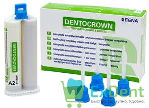 Dentocrown (Дентокроун) A2 - самоотверждаемый материал для временных коронок и мостов (75 г)